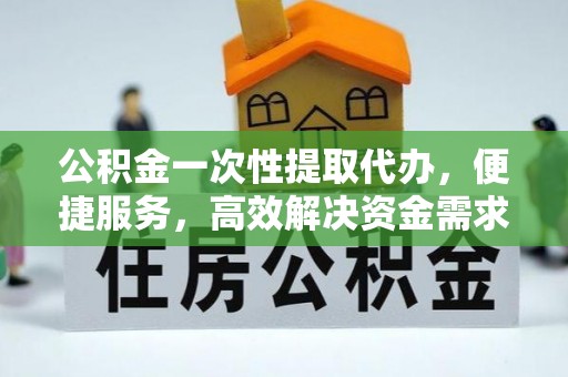 牟定公积金一次性提取代办，便捷服务，高效解决资金需求