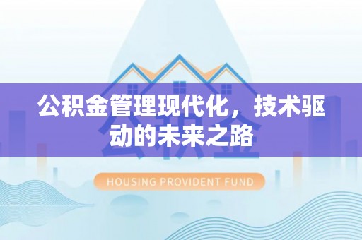 牟定公积金管理现代化，技术驱动的未来之路